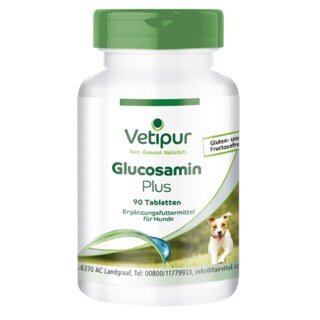 Glucosamin Plus für Hunde - Vetipur - 90 Tabletten/