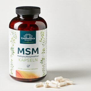 MSM - 1600 mg pro Tagesdosis - hochdosiert - 365 Kapseln - von Unimedica
