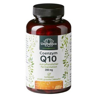 Coenzym Q10 - 200 mg pro Tagesdosis (1 Kapsel) - 120 Kapseln - von Unimedica/