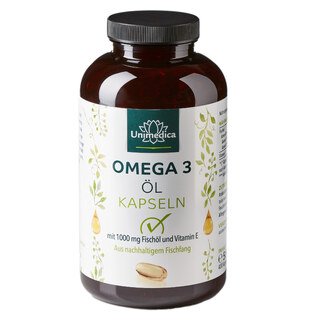 Huile de poisson aux oméga-3 -1000 mg - 400 gélules - Unimedica/