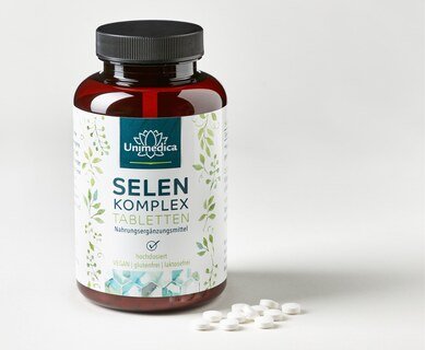 Selen Komplex - 200 µg pro Tagesdosis (1 Tablette) - hochdosiert - 365 Tabletten - von Unimedica