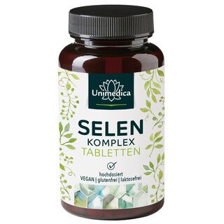 Selen Komplex - 200 µg pro Tagesdosis (1 Tablette) - hochdosiert - 365 Tabletten - von Unimedica/