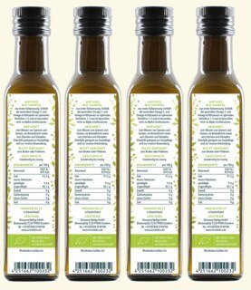 Set: Organic Hemp Oil  1,000 ml (4 x 250 ml) - by Unimedica