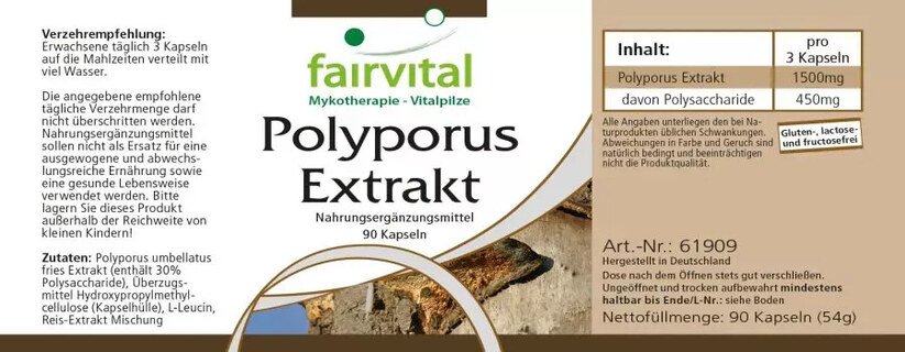 Polyporus Extract - Fairvital - 90 capsules