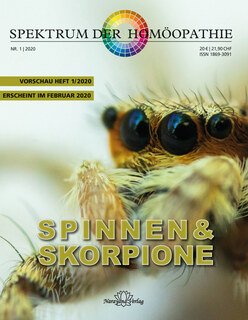 Spektrum der Homöopathie 2020-,1 Spinnen und Skorpione - E-Book/Narayana Verlag