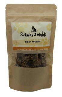 Schwarzwaldi cubes de poisson- 100 g- Complément alimentaire pour chiens (friandise)/