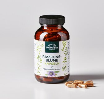 Passionsblume - 750 mg pro Tagesdosis (2 Kapseln) - 240 Kapseln - von Unimedica