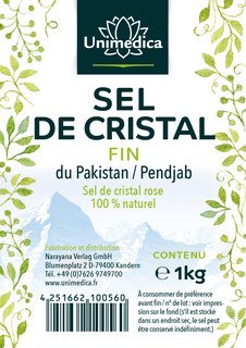 Sel cristallin fin (connu sous le nom de « sel rose de l'Himalaya ») - 1 kg - par Unimedica