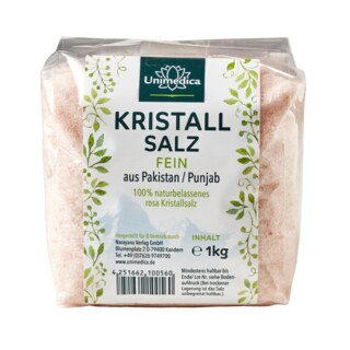 Kristallsalz (bekannt als Himalaya-Salz)  fein - 1 kg - von Unimedica/