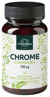 Chrome - 500 µg dosage élevé - 180 gélules - par Unimedica