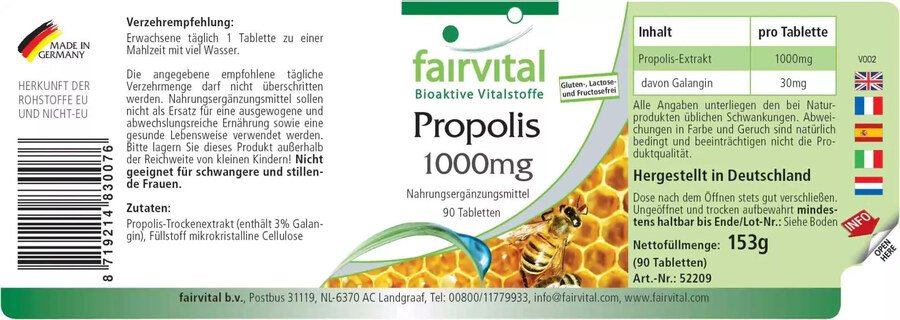 Propolis 1000 mg - 90 Tabletten