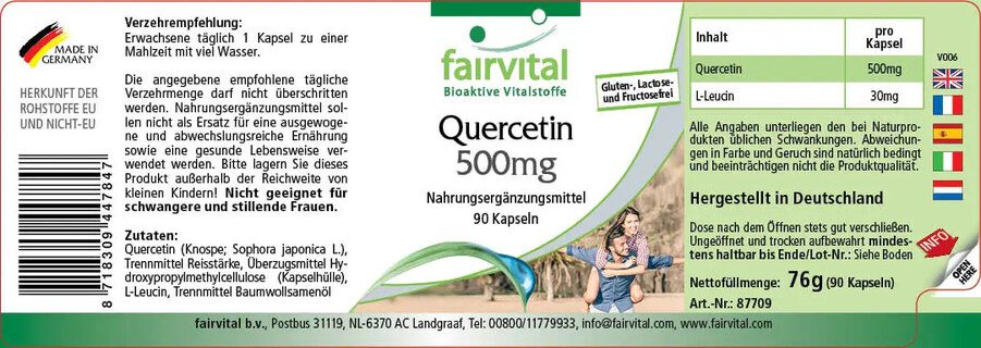 Quercetin 500 mg -  90 Kapseln