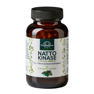 : Nattokinase - 100 mg / 2000 FU pro Tagesdosis (1 Kapsel) - 120 Kapseln - von Unimedica