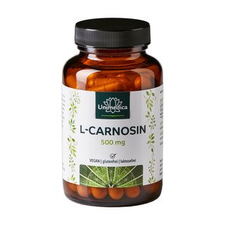 L-Carnosin - 1000 mg Tagesdosis (2 Kapseln) - hochdosiert - 60 Kapseln - von Unimedica