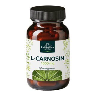 L-Carnosin - 1000 mg pro Tagesdosis (2 Kapseln) - hochdosiert - 60 Kapseln - von Unimedica