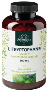 L-Tryptophan - 500 mg par dose journalière - dosage élevé - 240 gélules - par Unimedica