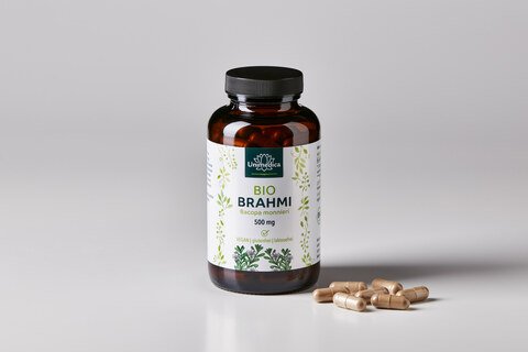 Bio Brahmi - 1.000 mg pro Tagesdosis (2 Kapseln) - 150 Kapseln - von Unimedica