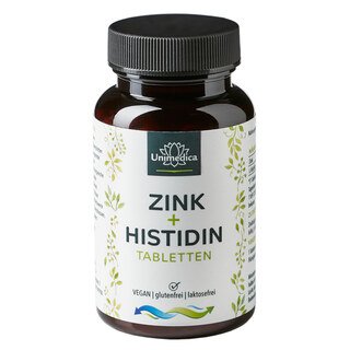 Zink+Histidin - 400 Tabletten je 25 mg pro Tagesdosis - von Unimedica