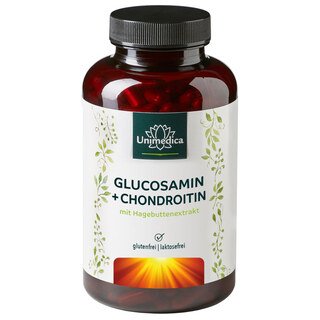 Glucosamin - 1400 mg pro Tagesdosis - 180 Kapseln - von Unimedica/