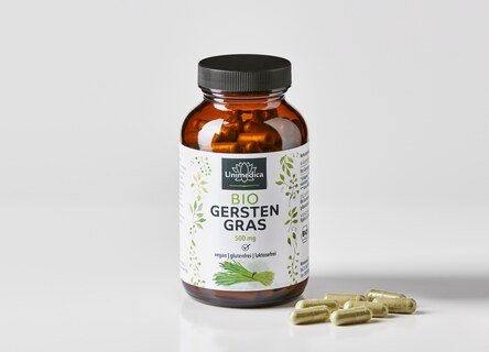 Organic barley grass capsules - from Unimedica