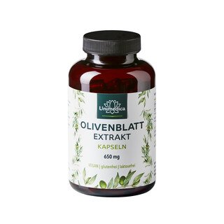 Olivenblatt Extrakt - 650 mg - 180 Kapseln - von Unimedica/