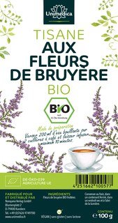 Infusion de fleur de bruyère bio (fleurs d'Erica) - 100 g - Unimedica