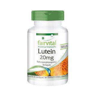 Lutein 20 mg mikroverkapselt - fairvital - 90 Kapseln