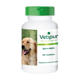 Darm-Aktiv für Hunde | Vetipur - 90 Tabletten/