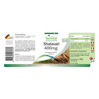 Shatavari 400 mg - 180 Kapseln
