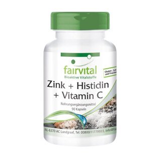 Zink + Histidin + Vitamin C - 90 Kapseln/