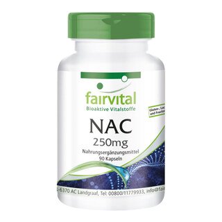 NAC 250 mg - N-Acetyl-Cystein - 90 Kapseln/