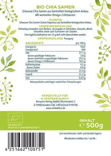 Bio Chiasamen - naturbelassen - 500 g - von Unimedica