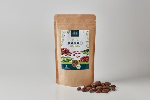 Organic Cocoa Beans - roasted - 300 g - from Unimedica