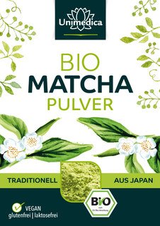Bio Matcha Pulver - 100 g -  traditioneller japanischer Grüntee - von Unimedica