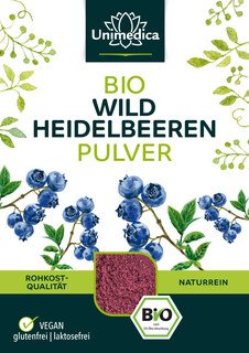 Bio Wild Heidelbeeren Pulver - 100 g - von Unimedica