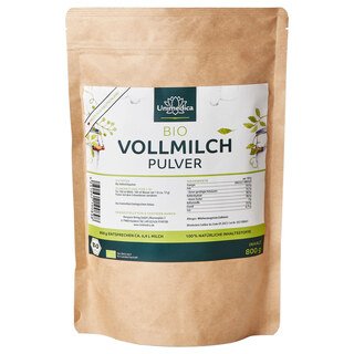Bio Vollmilchpulver - 800 g - von Unimedica - MHD: 12.08.2024
