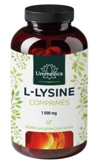 L-lysine - 1 000 mg par dose journalière - 360 comprimés - par Unimedica