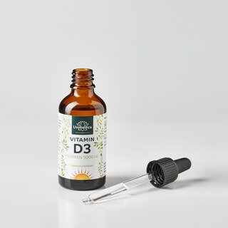 Vitamin D3 Tropfen - 5000 I.E. - 25 µg pro Tagesdosis - hochdosiert - 50 ml - von Unimedica