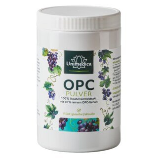 OPC Pulver - 40 % OPC Gehalt  - 500 g -  von Unimedica - Mindesthaltbarkeitsdatum: 31.05.2025/