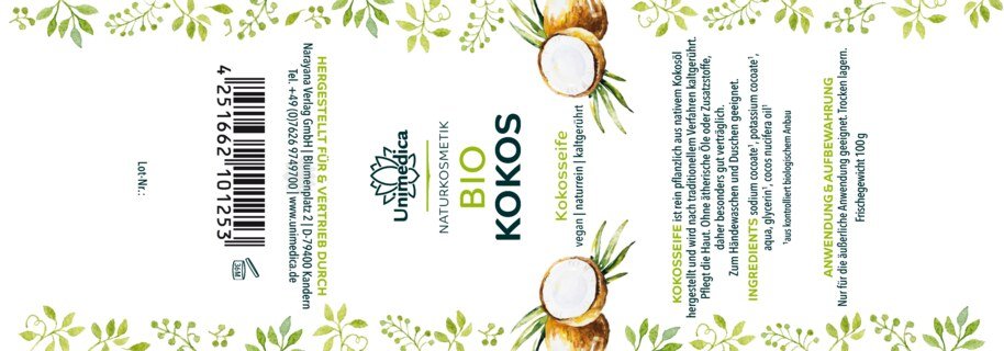 Bio Kokosseife - 100 g - von Unimedica