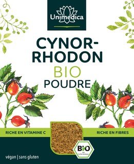 Poudre de cynorrhodon bio - vitamine C naturelle - riche en fibres - 500 g - de Unimedica