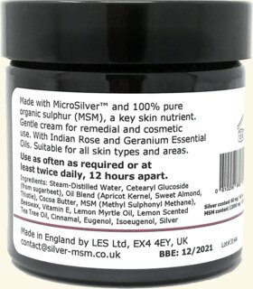 Silver-MSM Crème with Indian Rose and Geranium