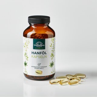 Hanföl - 1.000 mg - 120 Softgelkapseln - von Unimedica