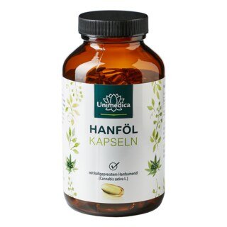 Hanföl - 1.000 mg - 120 Softgelkapseln - von Unimedica Hanföl - 1.000 mg - 120 Softgelkapseln - von Unimedica