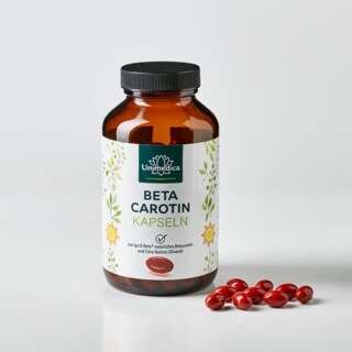 Bêta-carotène - avec Lyc-O-Beta® - 25 000 UI - 180 gélules molles - par Unimedica