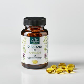 Oregano Öl - 135 mg pro Tagesdosis (1 Kapsel) - 60 Softgelkapseln - von Unimedica