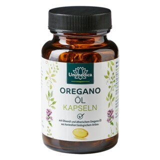 Huile d'origan à l'huile d'origan bio - 135 mg - 60 gélules molles - par Unimedica