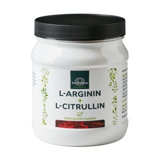 L-Arginin + L-Citrullin 500 g - Pulver - von Unimedica - Sonderangebot* - Mindesthaltbarkeitsdatum: 31.05.2025