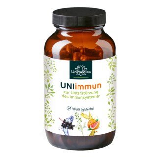 UNIimmun - zur Unterstützung des Immunsystems* - Komplex mit Quercetin, Vitamin C und Zink - 180 Kapseln - von Unimedica/