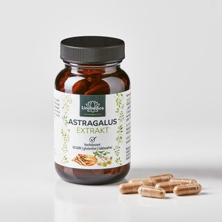 Astragalus Extrakt - 1.200 mg - 10% Astragaloside - 90 Kapseln - von Unimedica